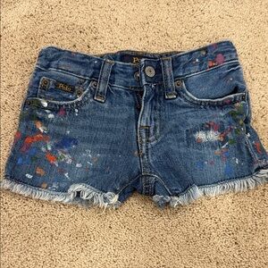 Polo by Ralph Lauren Kids Denim Shorts with Paint Splatter